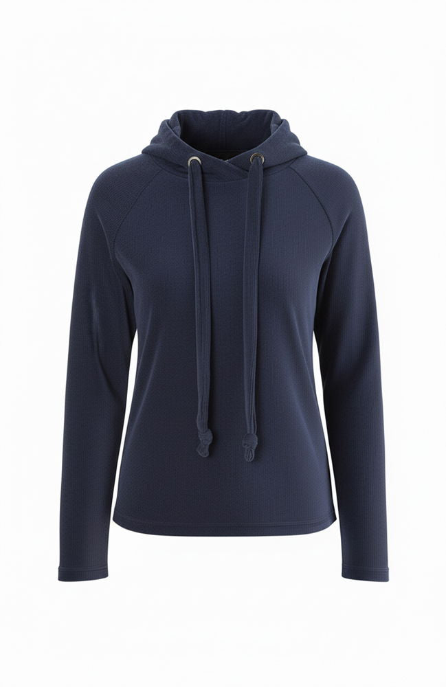 Cord-sweatshirt dame - Compass detalj av stoff