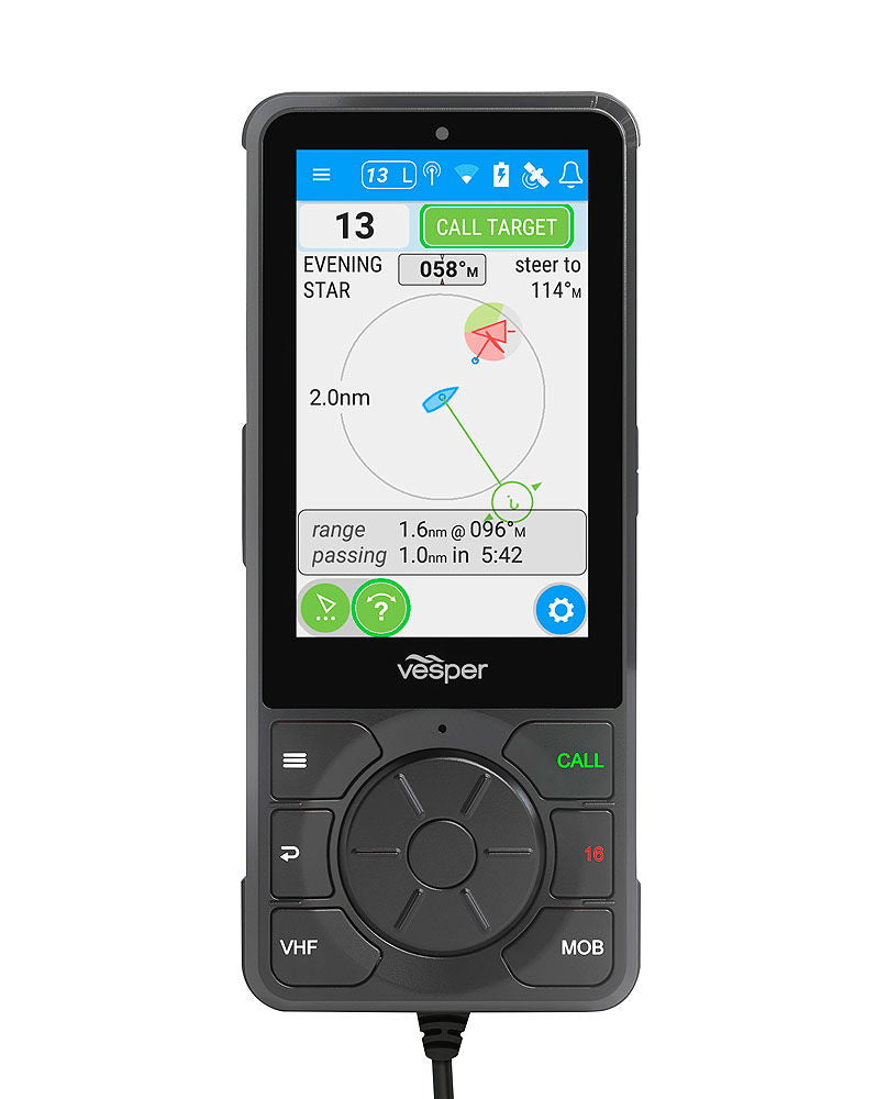 Cortex V1 stasjonær VHF med touchscreen og AIS bakside