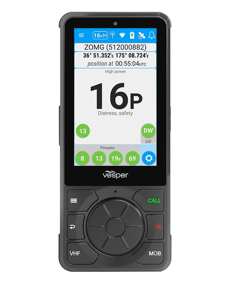 Cortex WiFi håndholdt VHF med touchscreen 4-tommers forfra
