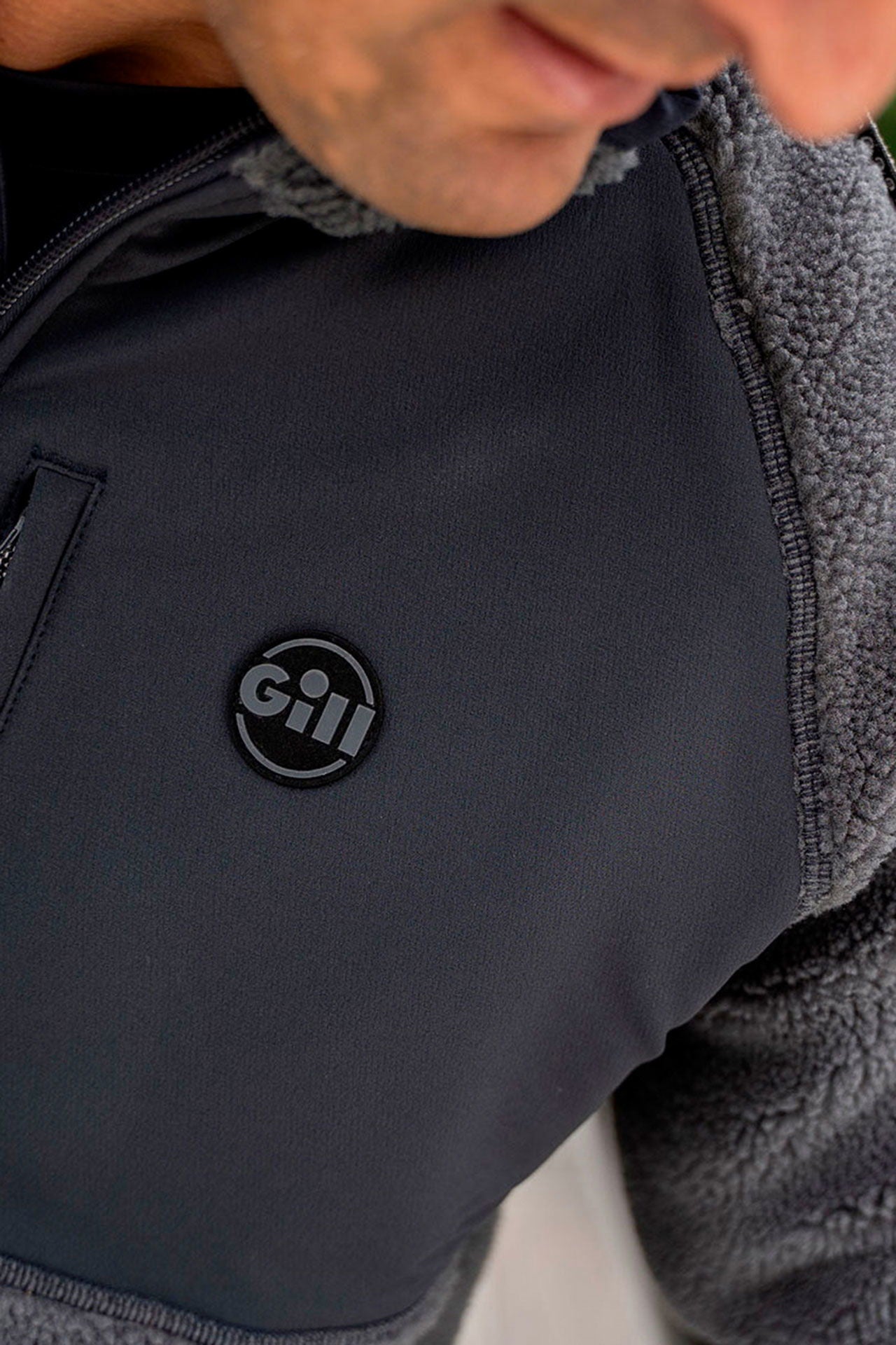 Glidelås detalj på Cromarty fleecejakke thermo-fleece med nettfôr