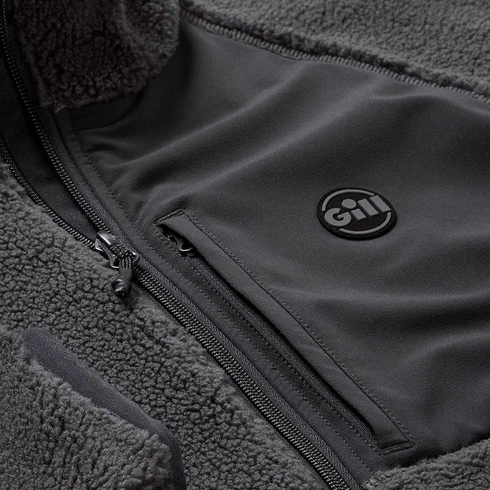 Krage og ermer med stretch på Cromarty fleecejakke thermo-fleece med nettfôr