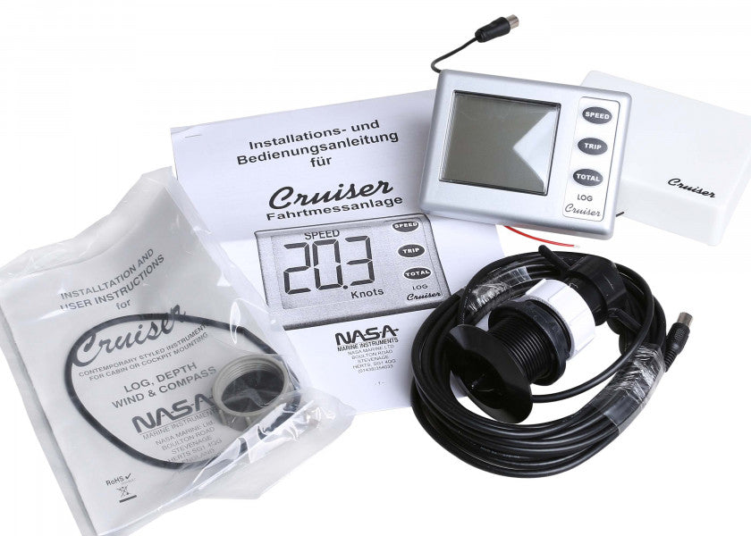 CRUISER logginstrument med giver 1-30 knop 12V - NASA bakside