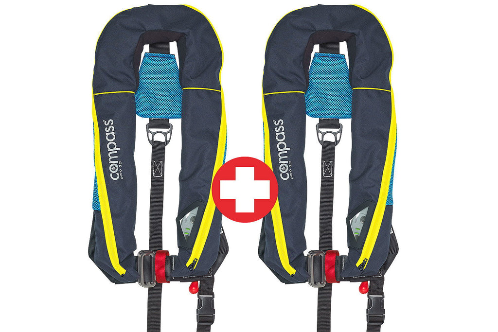 CY Aero 3D automatvest 165N navy forfra