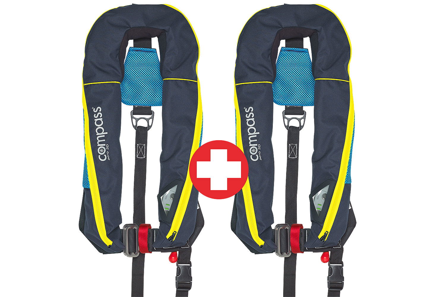 CY Aero 3D automatvest 165N navy forfra