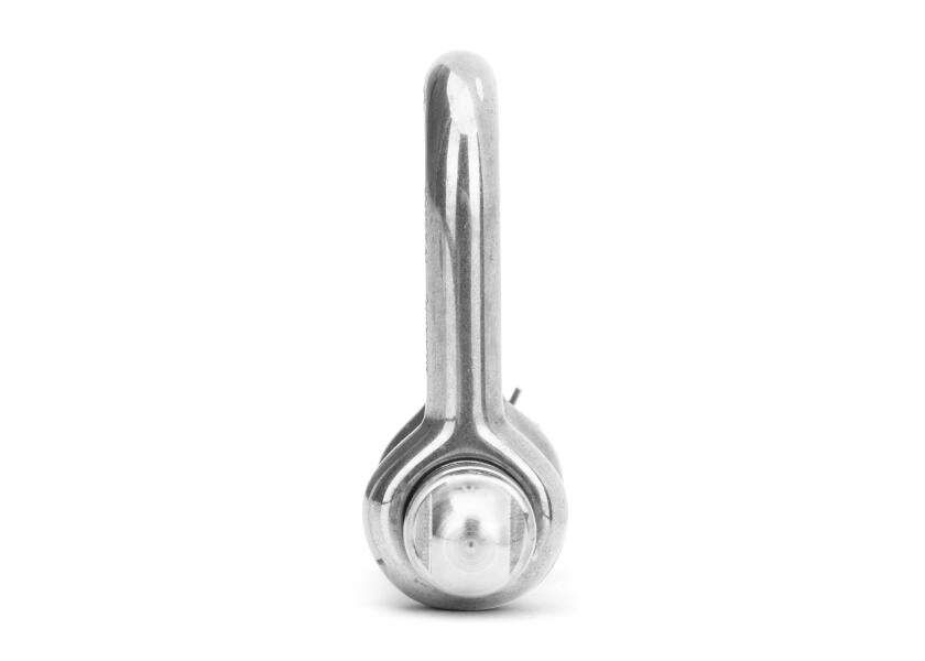 D-sjakkel rustfritt stål med splittsikring 13 mm bakside