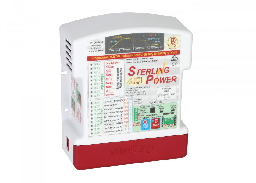 DC-DC lader Pro Batt Ultra 12V til 12V 30A - Sterling forfra