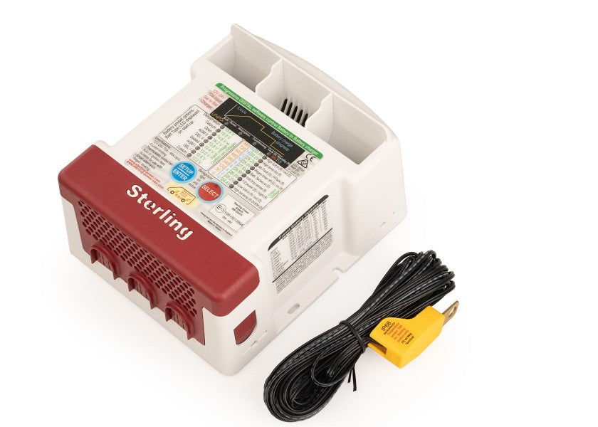 Sikkerhetsmerking på DC-DC lader Pro Batt Ultra 12V til 24V 70A - Sterling