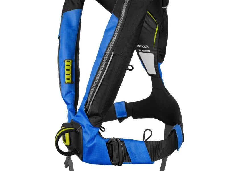 Deckvest 6D automatvest 170N med HRS system blå/svart detalj