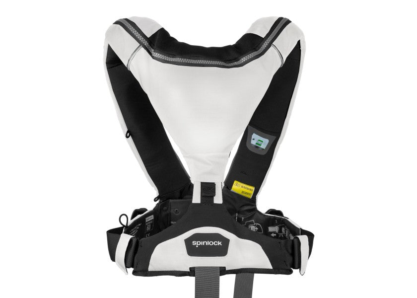 Deckvest 6D automatvest 170N med HRS system hvit/svart detalj