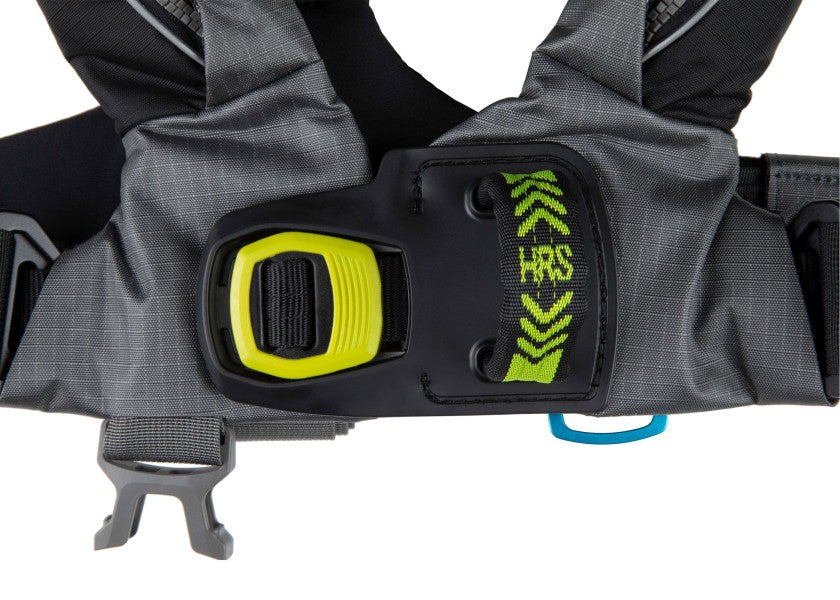 D-ring og trusebelte på Deckvest 6D HRS automatvest 275N grå/svart