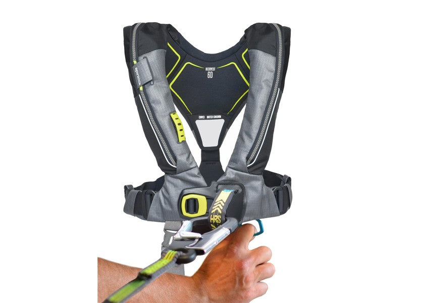 LED-blitslys på Deckvest 6D HRS automatvest 275N grå/svart
