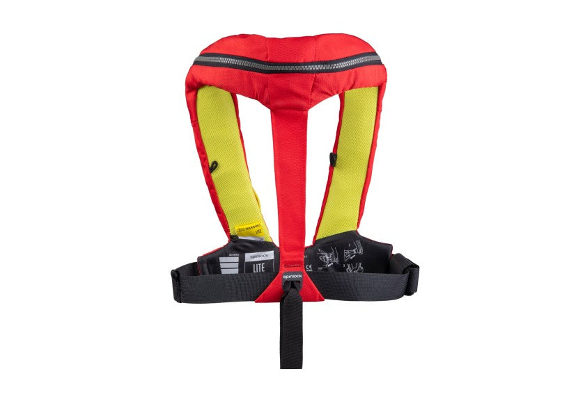 Deckvest Lite automatvest 170N rød polyester bakside