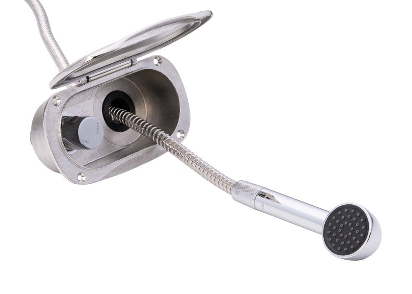 Dekksdusj KEJI rustfritt stål med blandebatteri