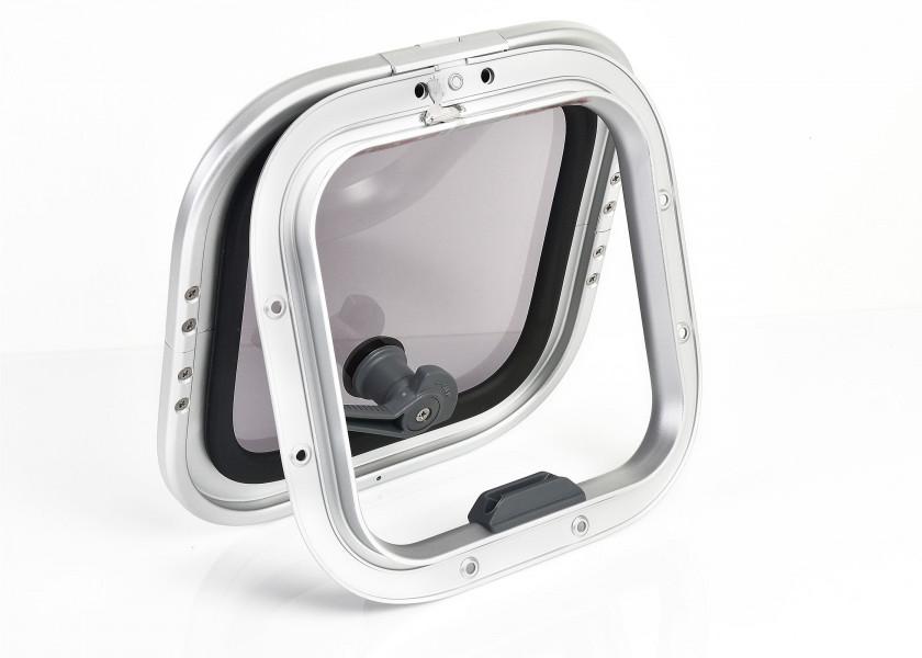 Detalj av Dekksluke Low Profile LP-00 aluminium kvadratisk