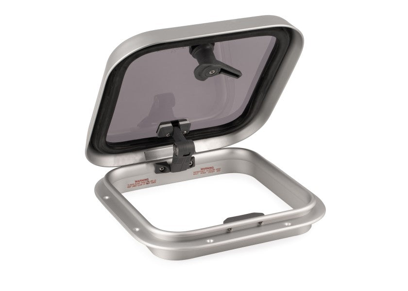 Dekksluke Ocean 10 aluminium 324 x 324 mm med flens forfra