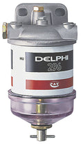 Delphi drivstoffilter med vannutskiller aluminium 150 l/t forfra
