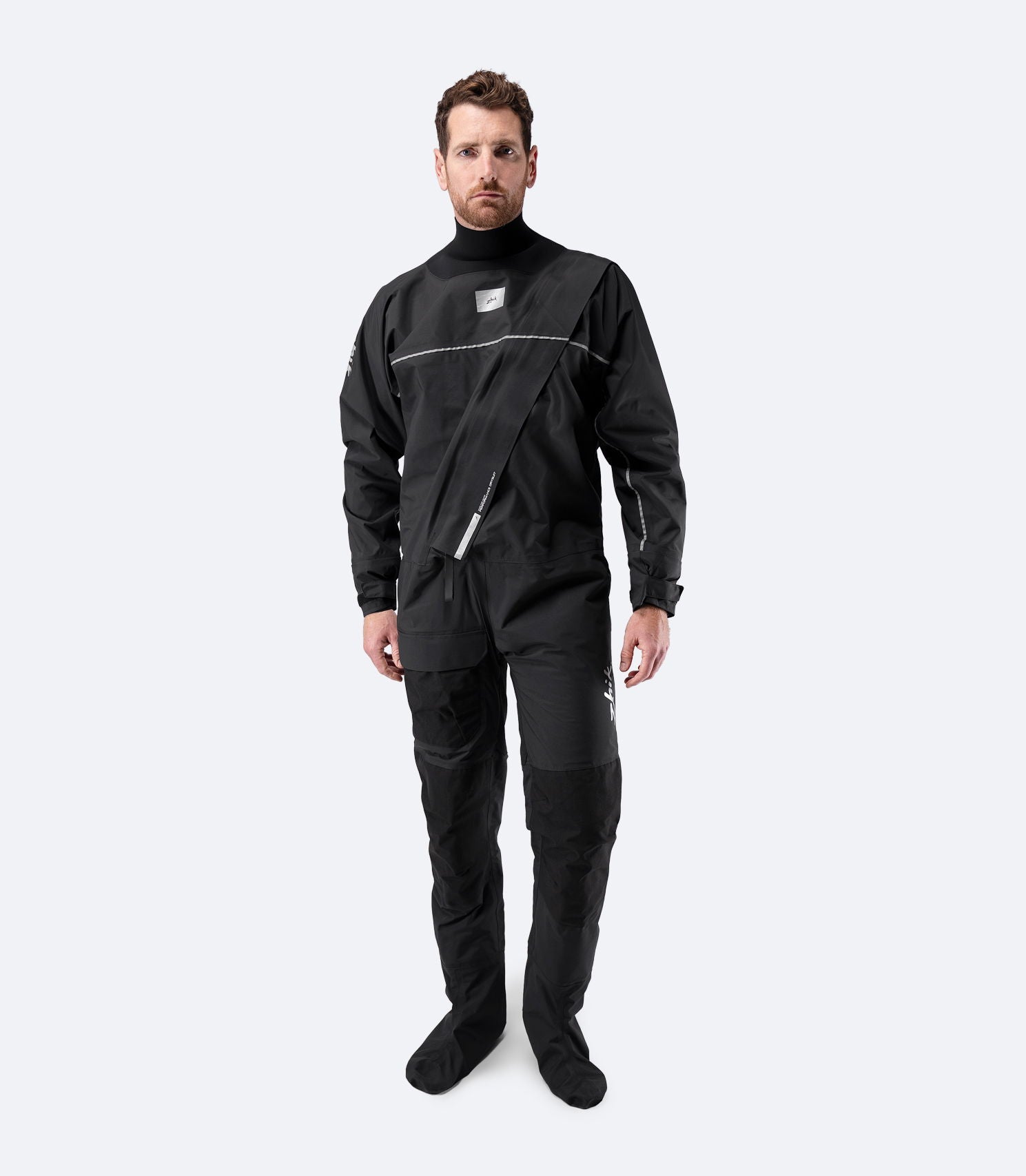 Detalj av neopren-dichtinger på Tørrdrakt for seiling med Gore-Tex teknologi - Zhik
