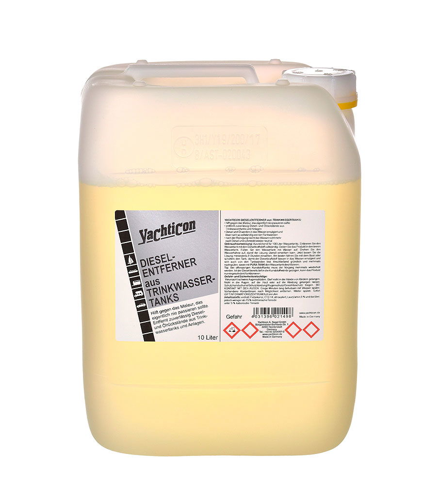 Dieselfjerner for drikkevannstanker 10 liter forfra