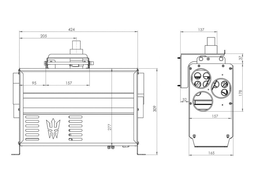 Detaljbilde av Dieselvarmer SPARTAN AIR varmluft 12 V 4,5 kW - Wallas