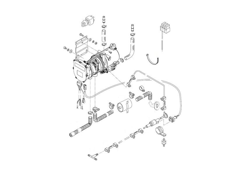 Montert Dieselvarmer vannbåren Thermo Pro 90 Marine 24V 9,1 kW - Webasto i båt