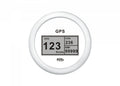 Digital speedometer med GPS og kompass 85 mm hvit 12V - KUS forfra