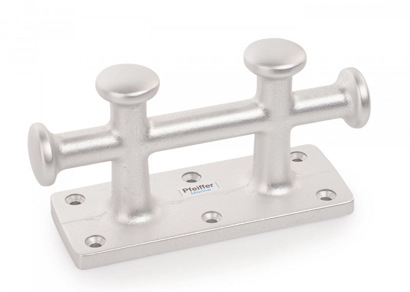 Dobbel krysspuller aluminium natur 6 skruer - Pfeiffer forfra