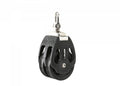 Dobbelblokk med svivel 60 mm 14 mm glideleie forfra