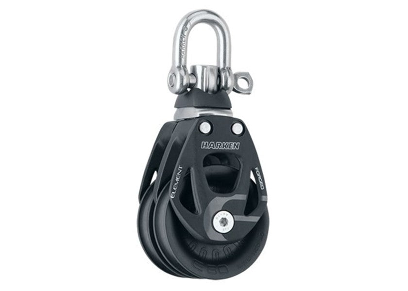Dobbeltskivet blokk med svivel 60 mm glideleie Harken Element detalj