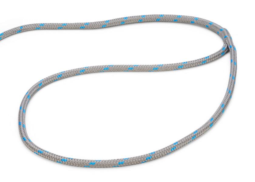 DOCK-FLEX fortøyningsline titan/blå polyester detalj av fletting