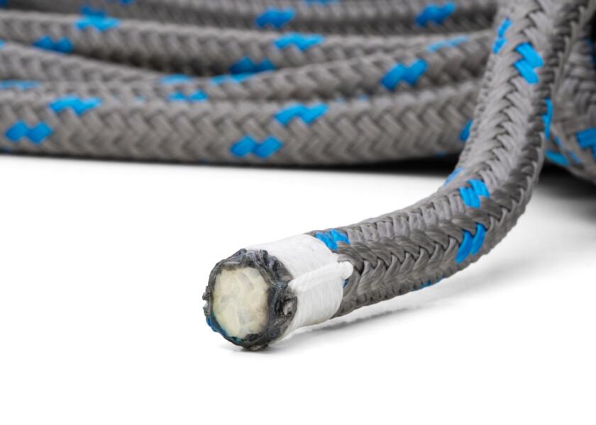 DOCK-FLEX fortøyningsline titan/blå polyester hel lengde