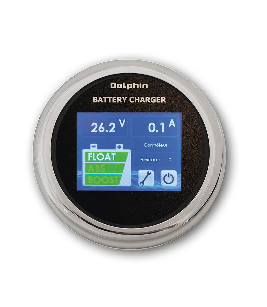 Dolphin Pro Touch View eksternt kontrollpanel for batterilader forfra
