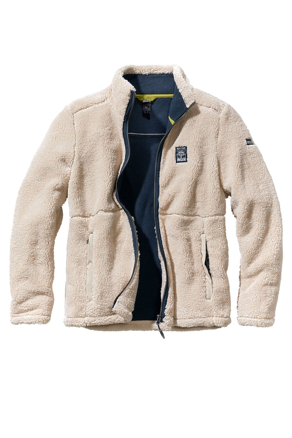 Doubleface fleecejakke med sherpa og polarfleece bakside