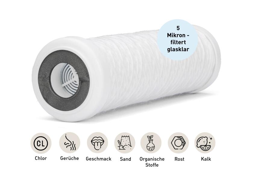 Drikkevannsfilter 600 l/t 10" aktivkull 5 mikron - Atlas på båt