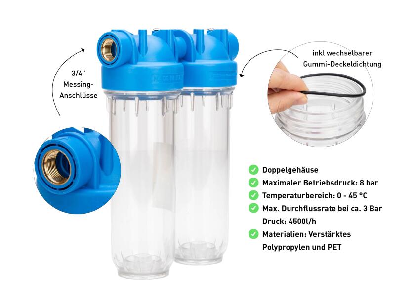 Filternøkkel til Drikkevannsfilter-sett 300 l/t 10" dobbelt hus