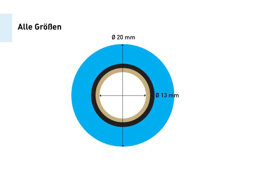 Drikkevannslange PVC 13 mm næringsmiddelgodkjent vevforsterket blå farge