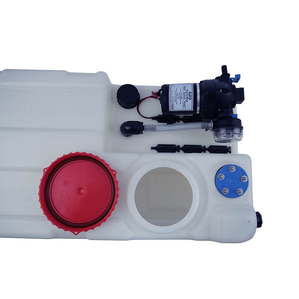Drikkevannstank-sett komplett 40 liter pumpe detaljer