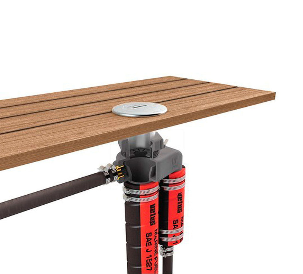Drivstoff overløpsvern 38/16 mm for dekkspåfylling detalj