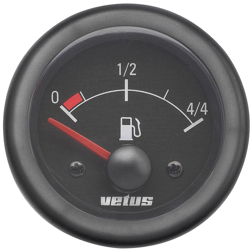 Drivstoffmåler 12V belyst Ø 52 mm - Vetus forfra