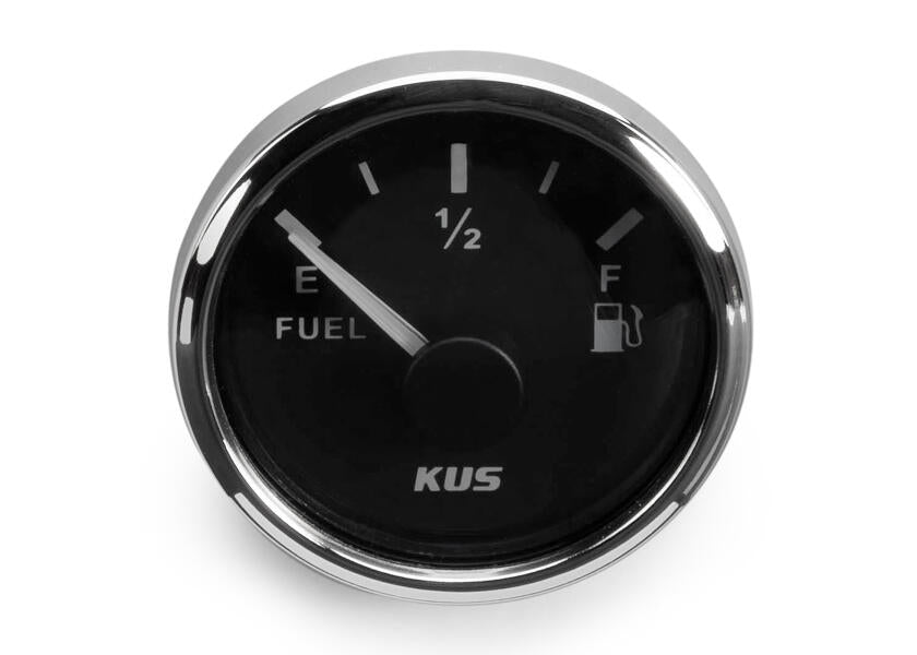 Drivstoffmåler NMEA 2000 52 mm IP67 rustfritt stål - KUS forfra