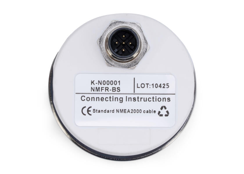 Drivstoffmåler NMEA 2000 52 mm IP67 rustfritt stål - KUS bakside