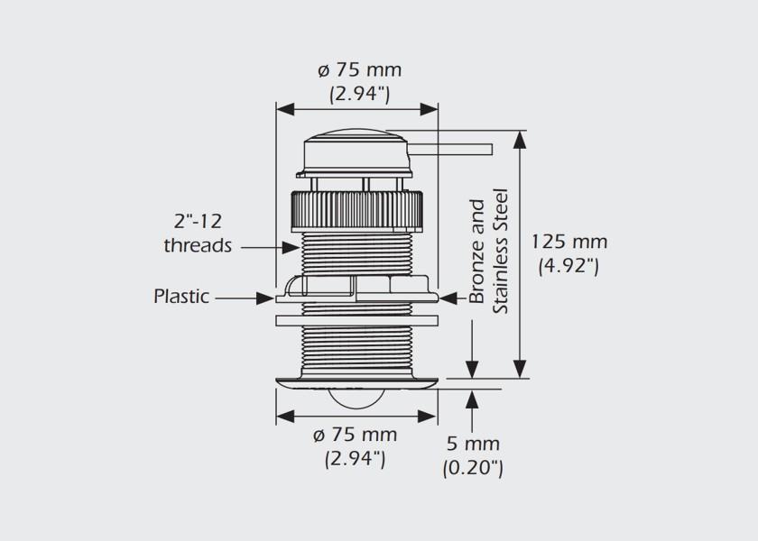 DST810 Gen2 gjennomskrogsgiver dybde fart temperatur SeaTalkNG