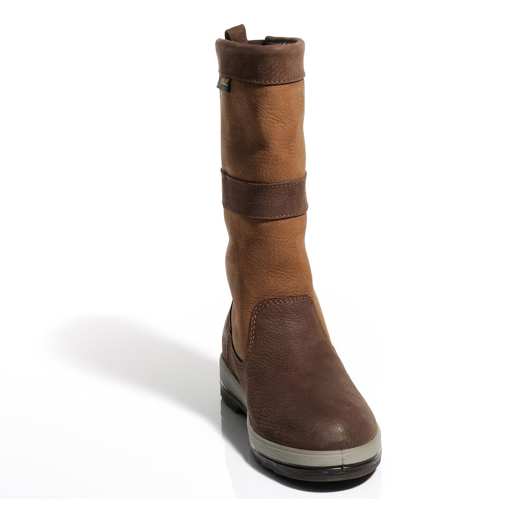 Nærbilde av såle på Dubarry Ultima seilerstøvel lær med GORE-TEX membran