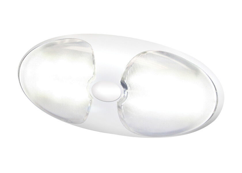DuraLED 12 LED taklampe med bryter hvit front