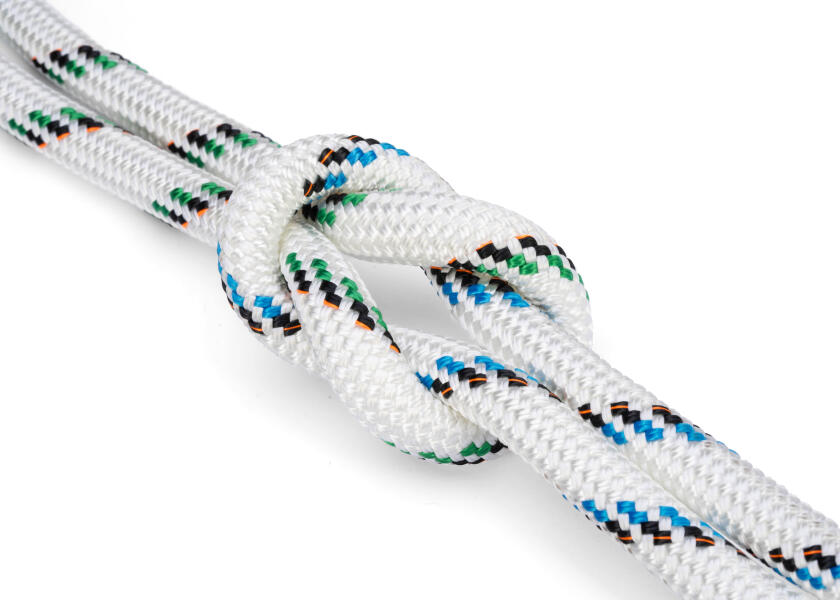 Nærbilde av flettet konstruksjon på Dyna Lite fall- og skjøtetau med Dyneema-kjerne metervare - Gleistein