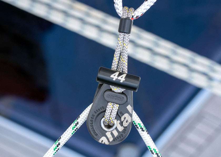 Dynablock enkelblokk 10 mm kulelager 600 kg - ANTAL med Dyneema-Loop