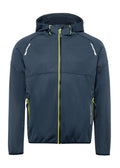 ECO TEC midlayer jakke herre navy softshell 3-lag fleece forfra
