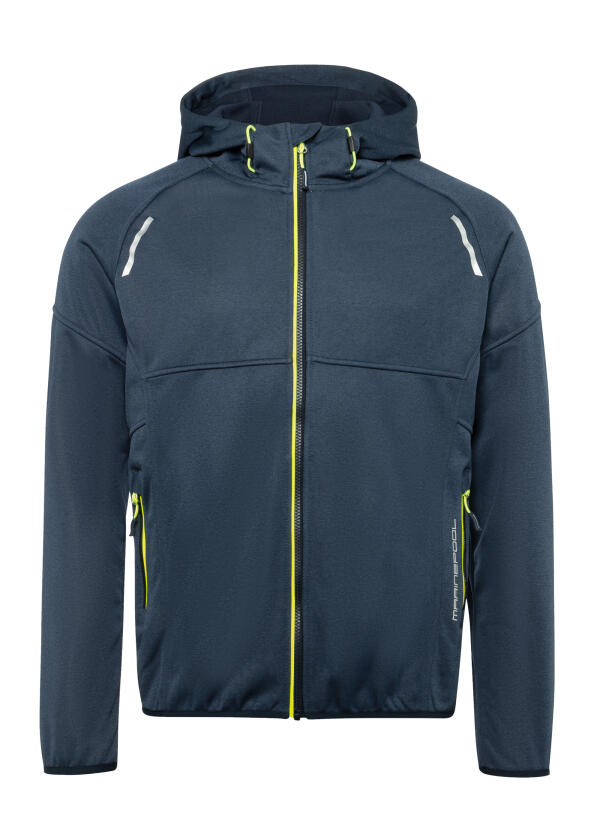 ECO TEC midlayer jakke herre navy softshell 3-lag fleece detalj