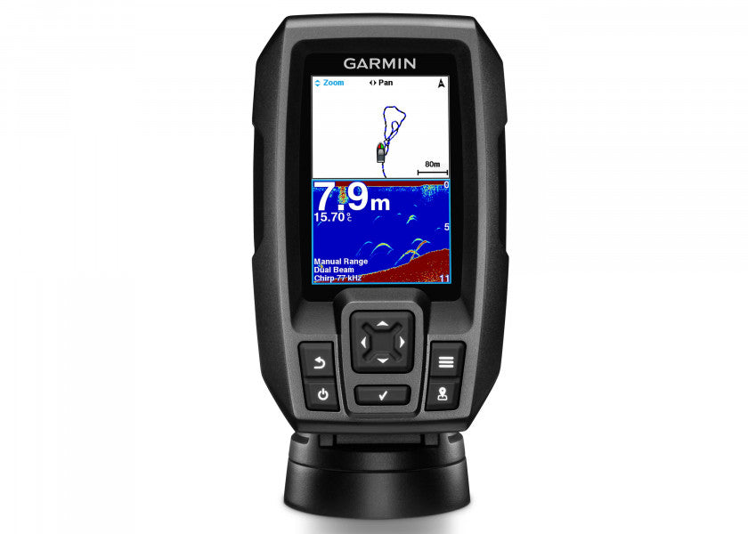 Montert Ekkolodd STRIKER 4 med CHIRP og GPS 3,5" display på båt