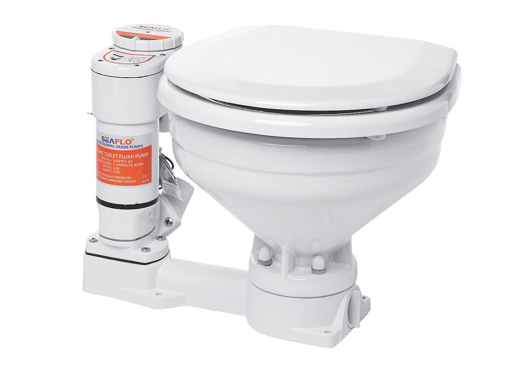 Elektrisk båttoalett med sidepanel 12V - Compass forfra