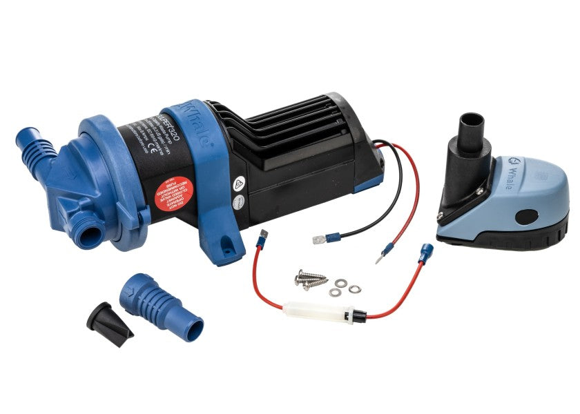 Elektrisk lensepumpe GULPER 320 12V 20 l/min 3/4"-1" med slangeadapter